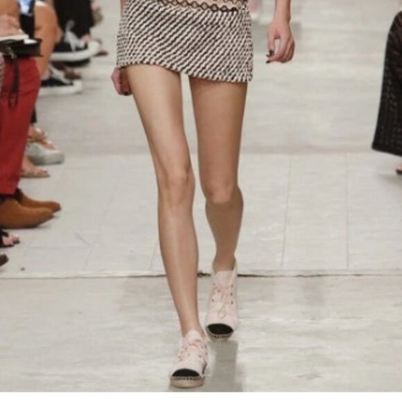 Crackled Calfskin High Top Espadrilles  w/ shoelaces, US 9 made in Spain, - Picture 4 of 16